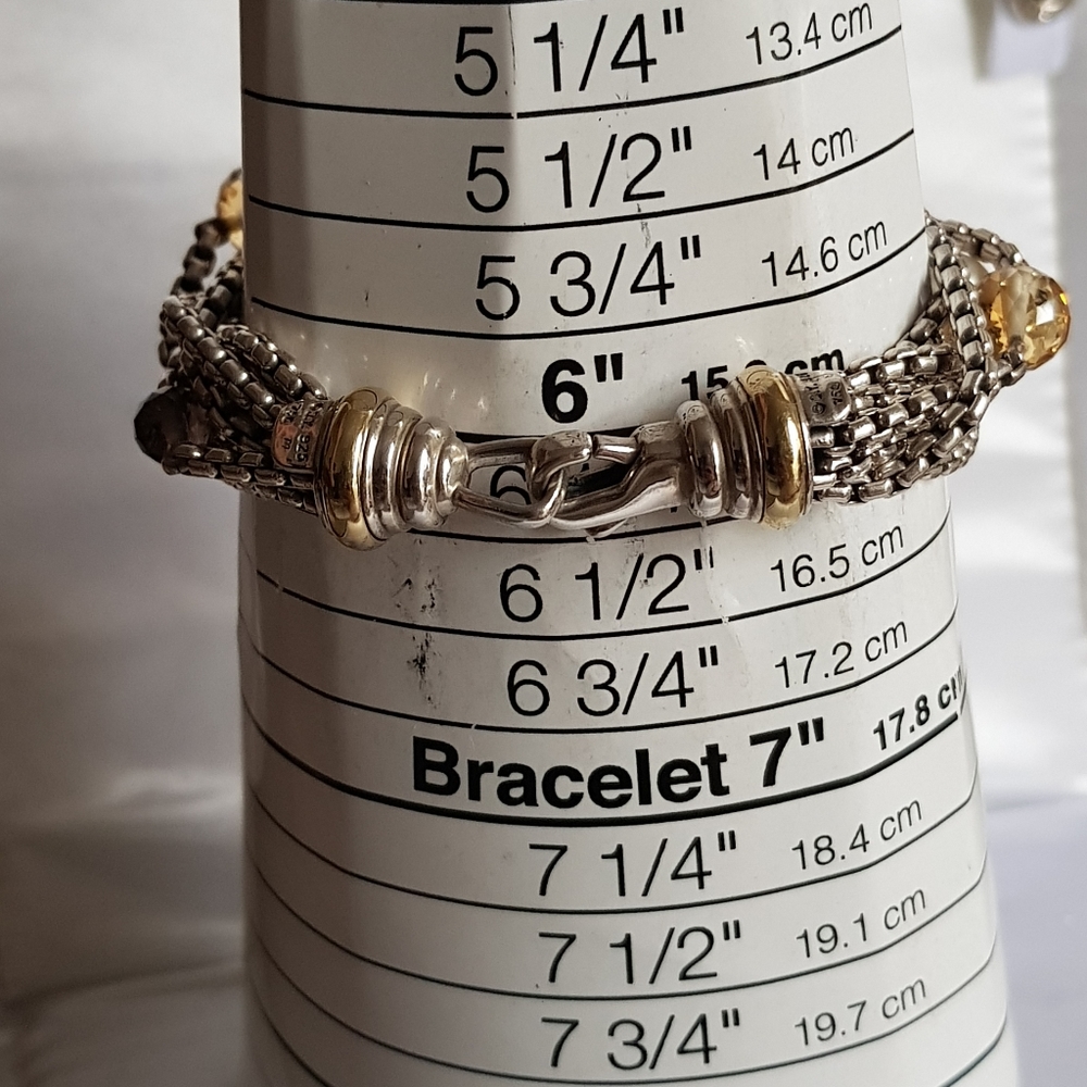 David Yurman Eight Row Chain Multi Gem Bracelet - image 7